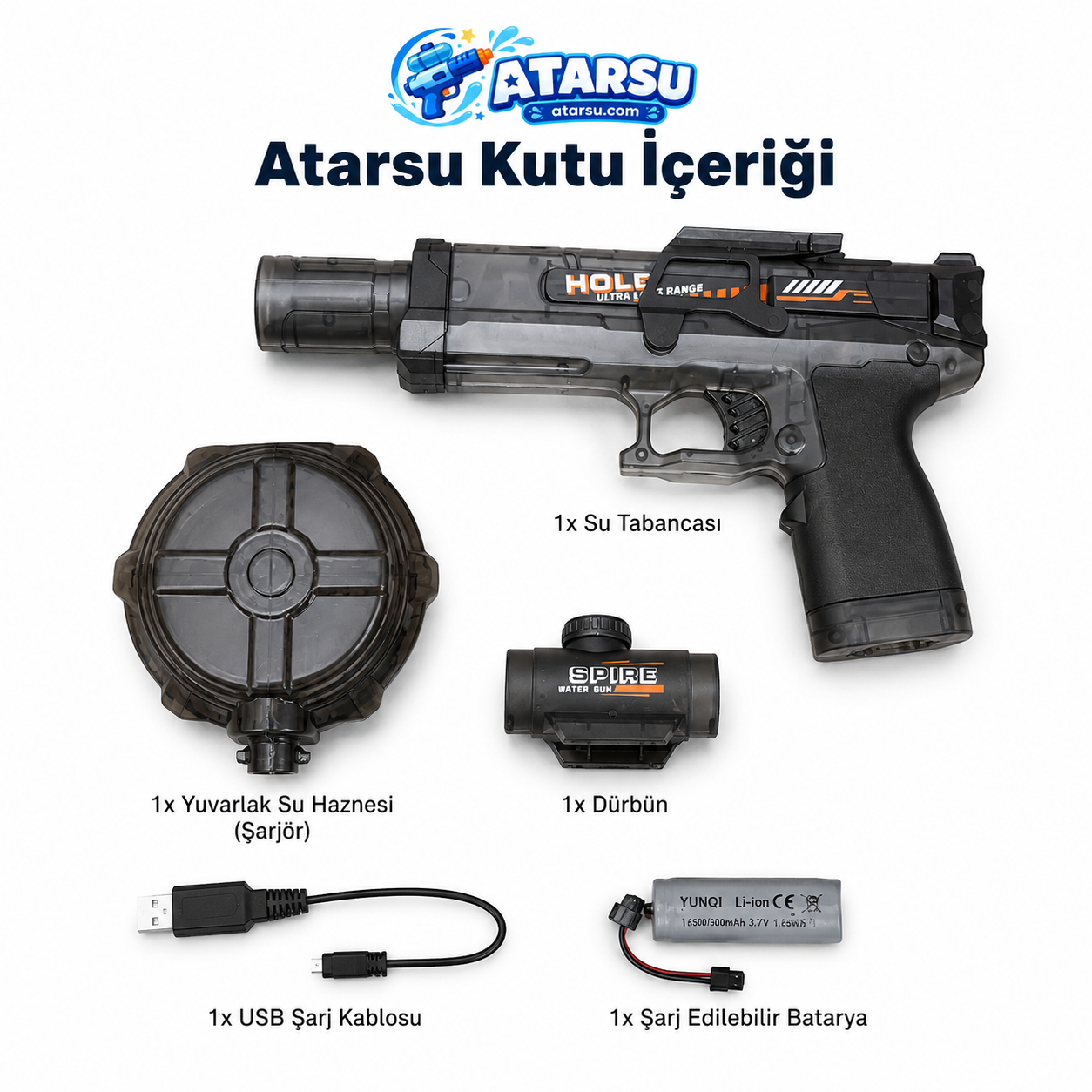 Işıklı Elektrikli Su Tabancası